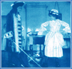 Maria and Anastasia performing a play, c1912